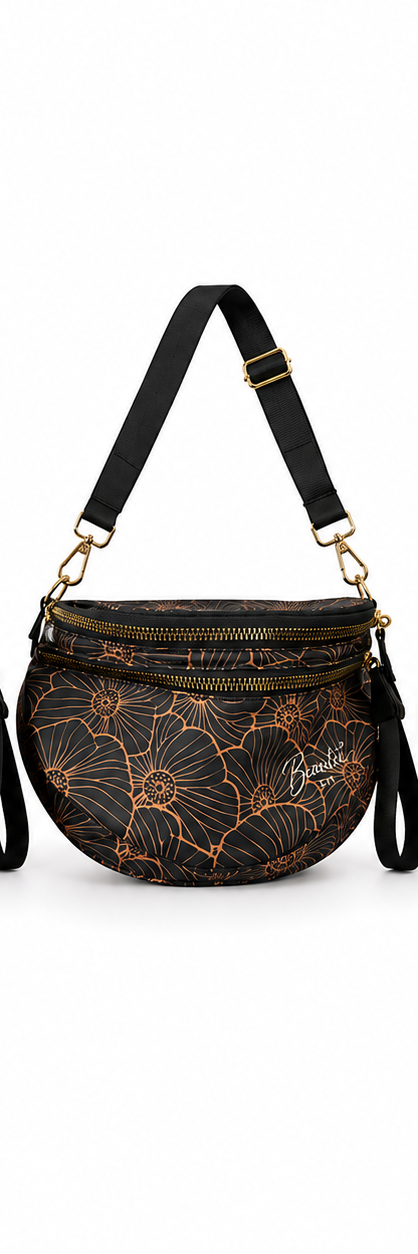 Pua kala brown and black sling belt bag