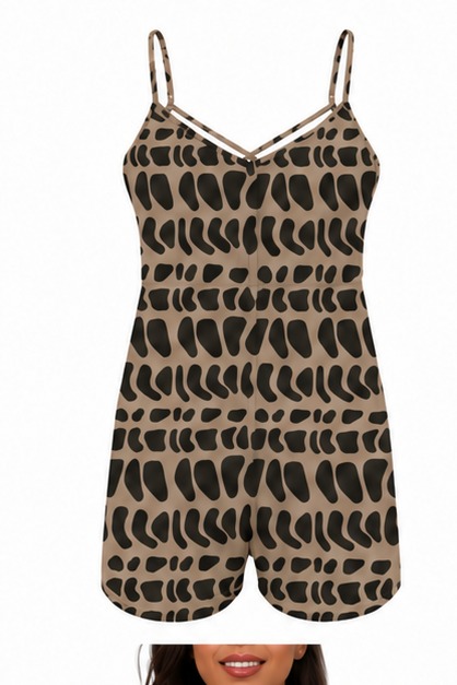 Hebrew Print Romper
