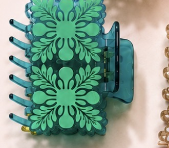 Infinity Beautee Hawaiian quilt claw clip in Teal