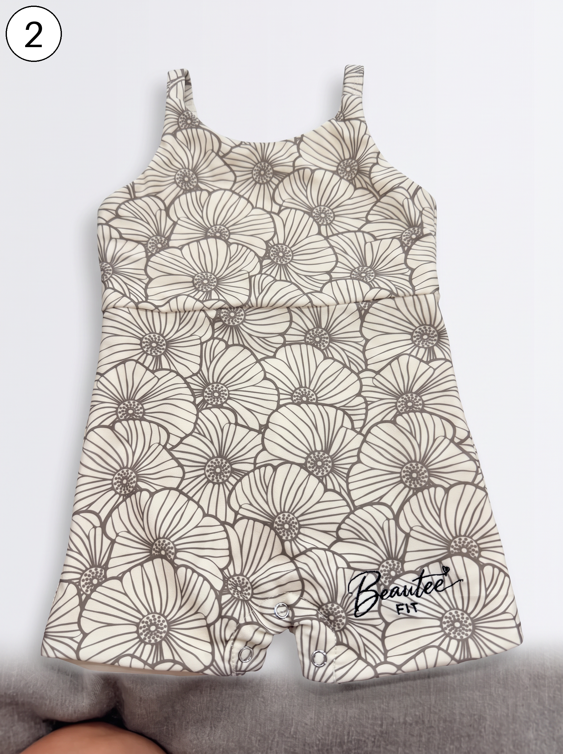 Keiki Girls Romper — 2. Cream Pua