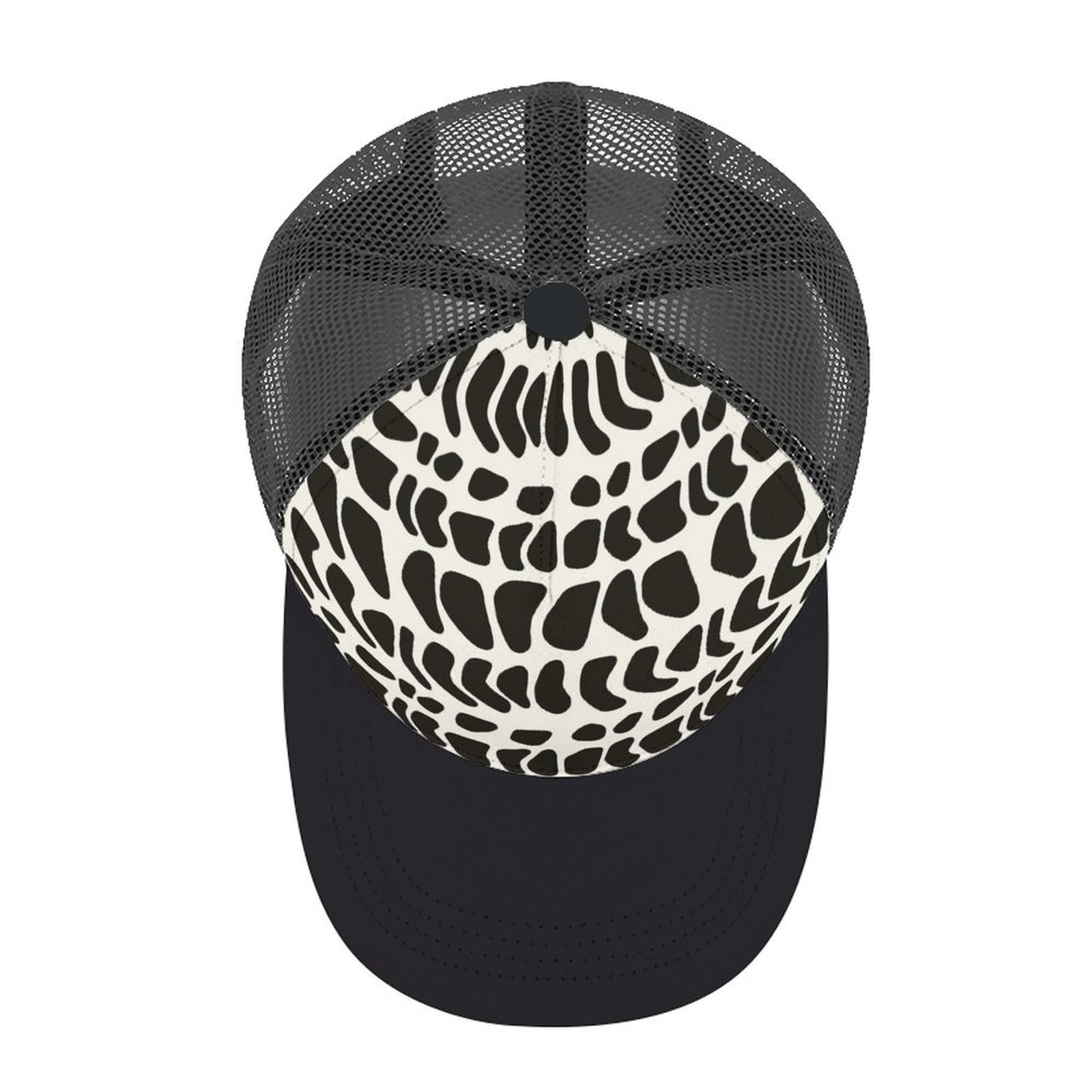Hebrew white/black trucker hat